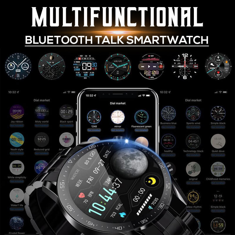 multifunktionale Smartwatch, Gesundheitsüberwachung, Kunststoff, Silikon-3