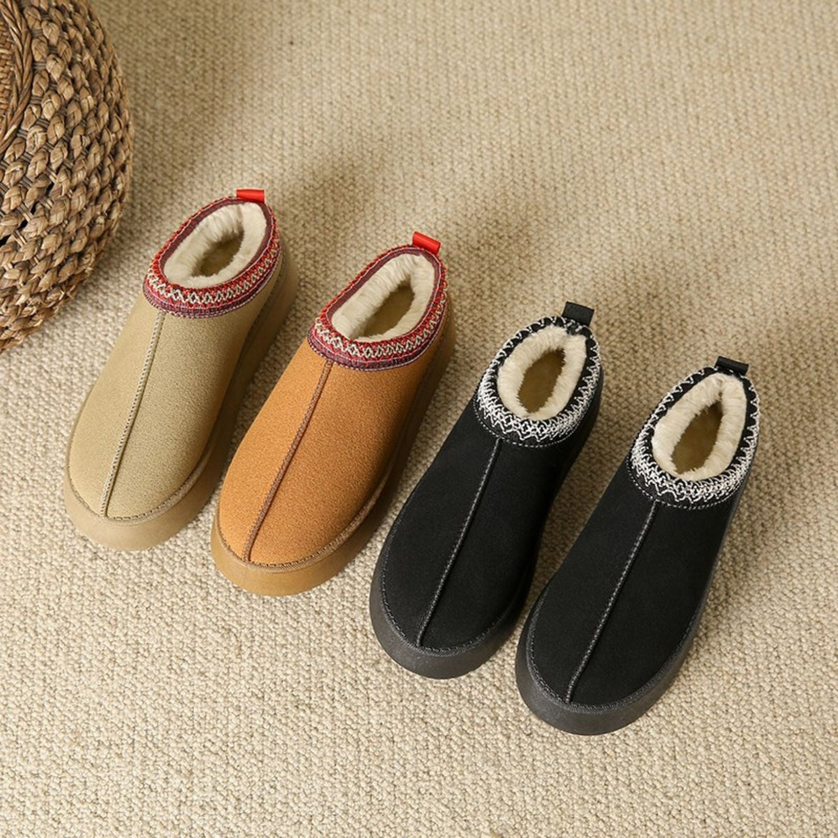 Damen-Pantoffeln, moderner Stil, Öko-Synthetik, Wildleder-2