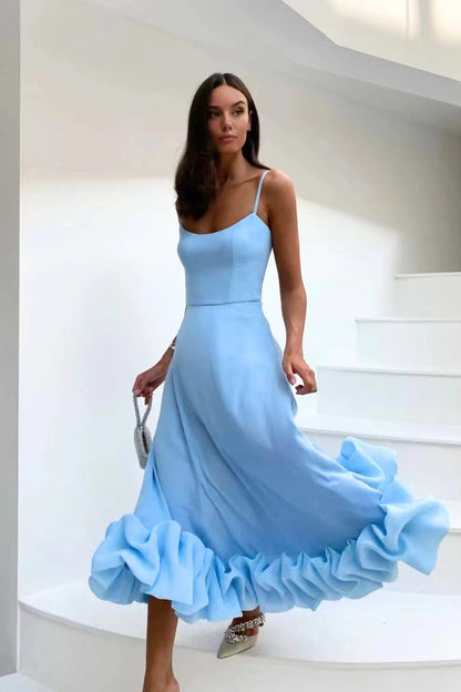 Damen-Midikleid, zeitlos, leichtes Material, elegante Silhouette-6