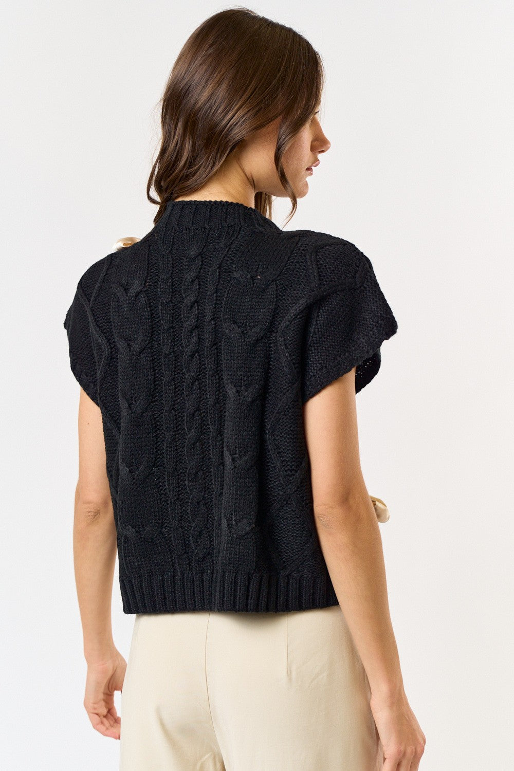 Damen-Pullover, gestricktes Polyester, mit dekorativem Stickband-2