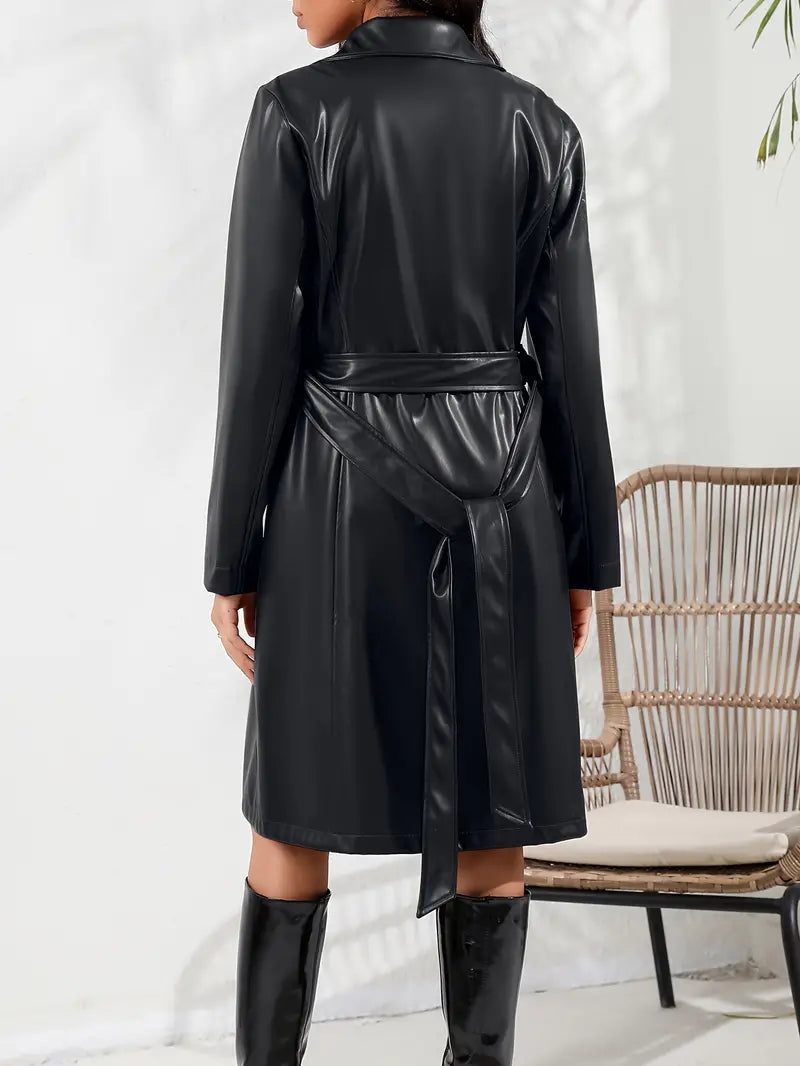 Damen-Lederjacke, elegant, PU 4