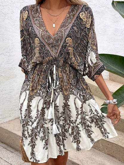 Damen-Kurzes Kleid, elegant, leichtes Material-2