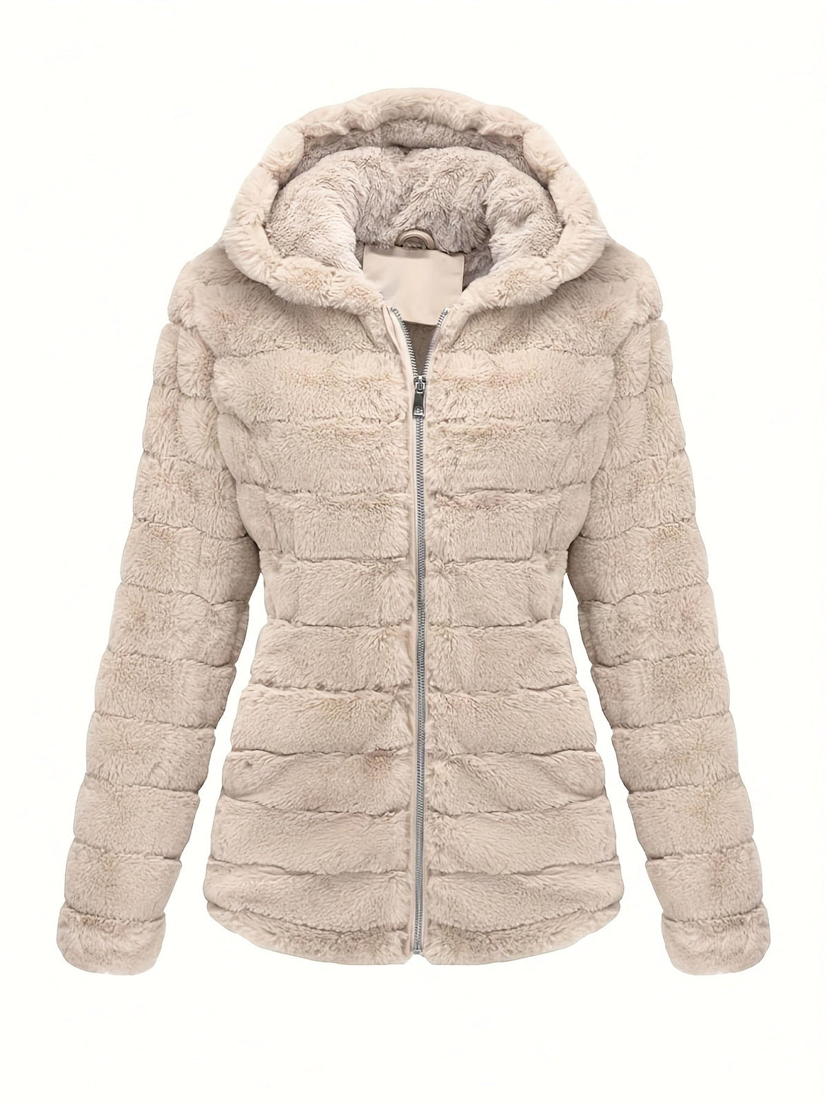 Variant image for Damenjacke Teddy mit Kapuze Weicher Teddy-Stoff-11