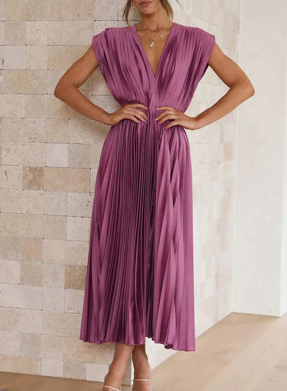 Variant image for Maxikleid Damen Ärmellos Leichtes Material Elegante Silhouette-21