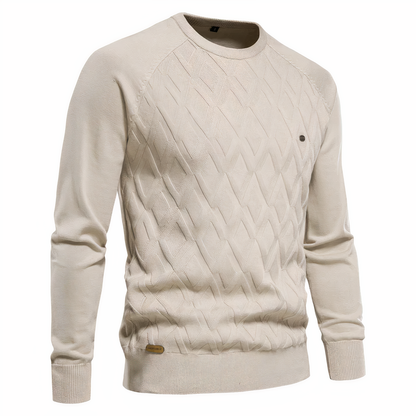 Damen-Strickpullover aus weicher Wolle mit Diamantmuster – elegant und bequem für Alltags- und Festlook 1