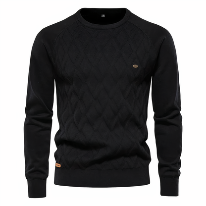 Damen-Strickpullover aus weicher Wolle mit Diamantmuster – elegant und bequem für Alltags- und Festlook 3