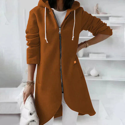 Variant image for Damen-Hoodie, lang, mit Reißverschluss, erstklassiges Material-41