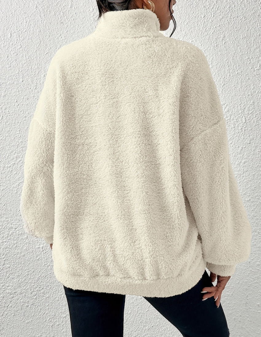 Damen-Fleecejacke aus weichem Fleece mit entspannter Passform – perfekt für kalte Wintertage 2