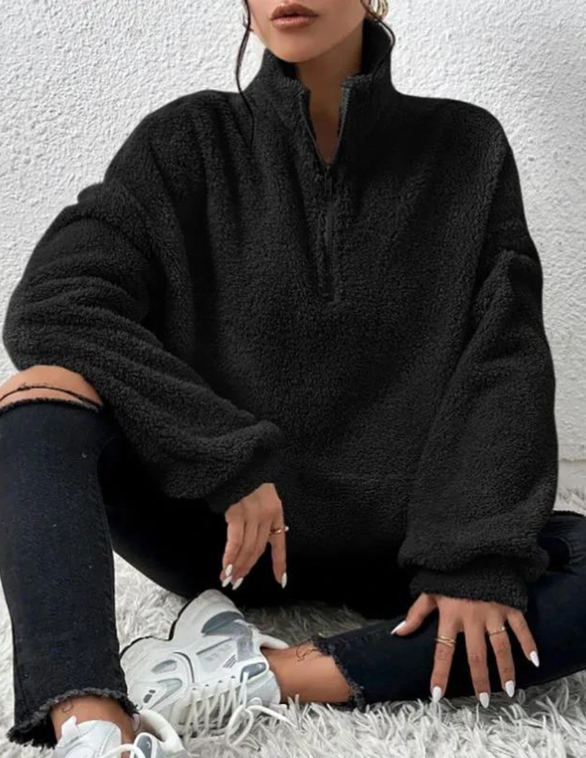 Damen-Fleecejacke aus weichem Fleece mit entspannter Passform – perfekt für kalte Wintertage 8
