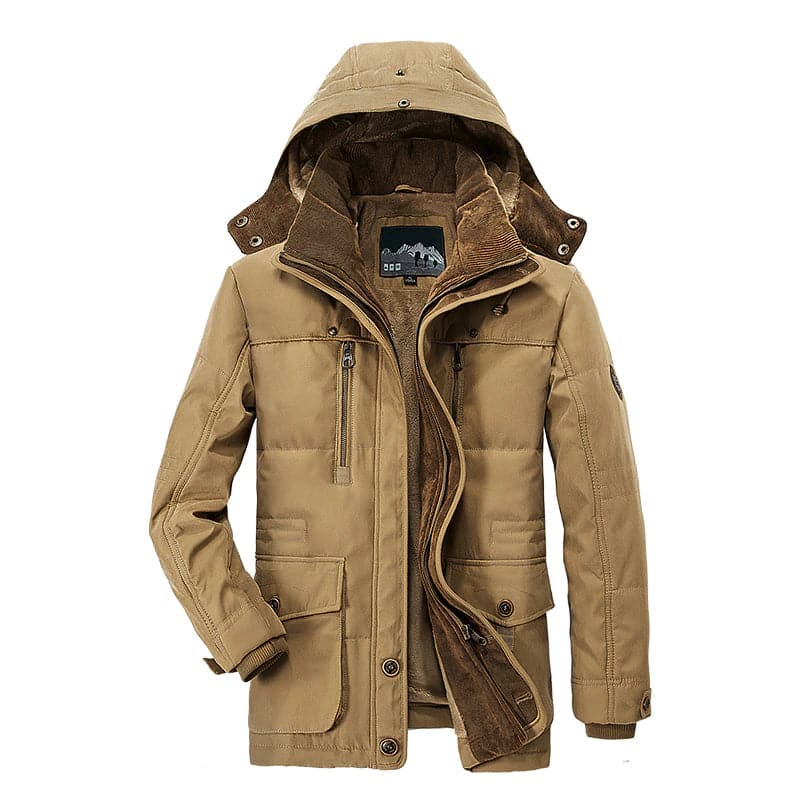Herren-Winterjacke, wasserfest, mehreren Taschen, recyceltes Polyester-1