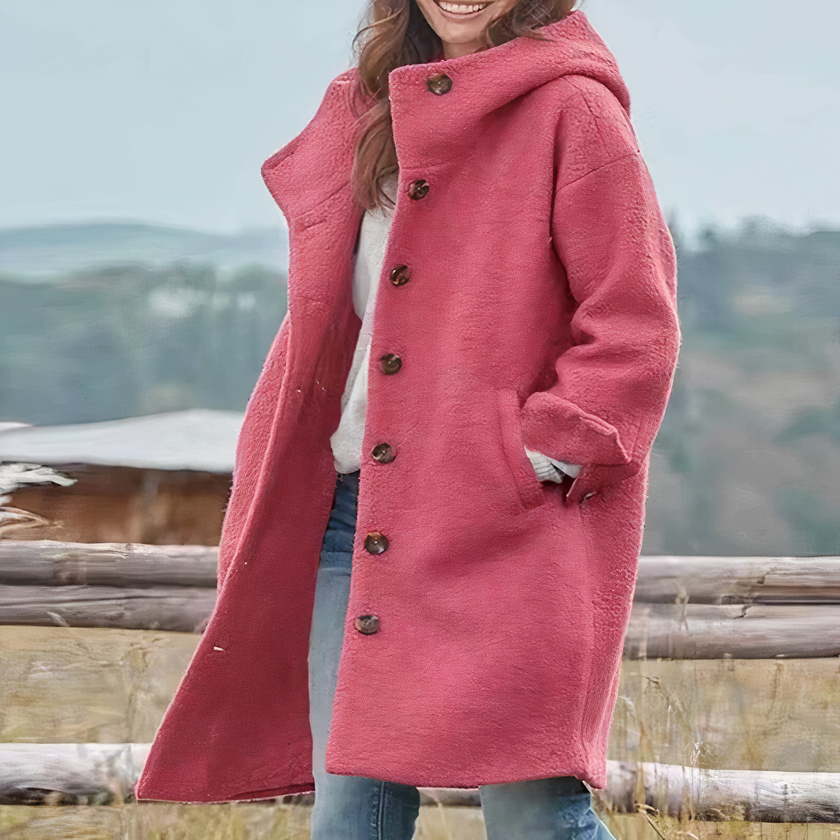 Damen-Mantel Modern Vielseitig Polyester Baumwolle-5