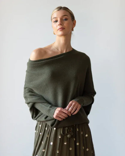 Variant image for Damen-Pullover, asymmetrische weiche Mischung-7