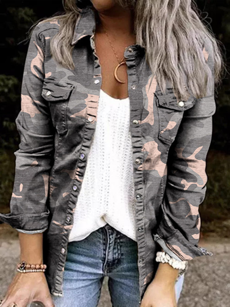 Damen-Freizeitjacke mit langen Ärmeln aus Baumwolle und Polyester – modernes und schickes Design für Herbst/Winter 6