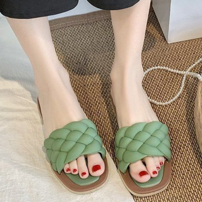 Damen-Sandalen, offene Zehen, komfortabel, Synthetikleder-2