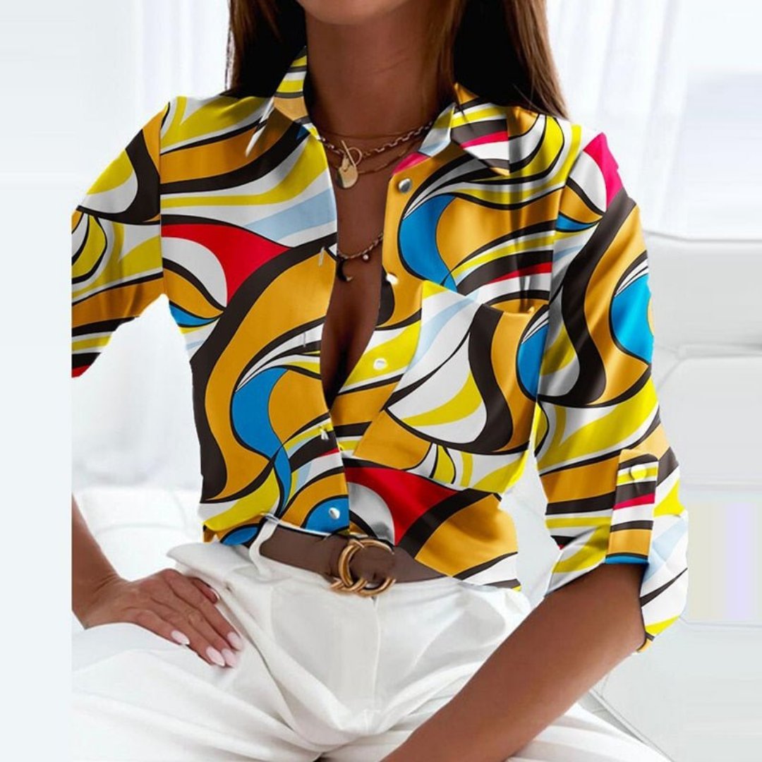 Lässiges Button-Down-Hemd für Damen aus hochwertigem Stoff – perfekt für Alltag und Fest, S-2XL 5