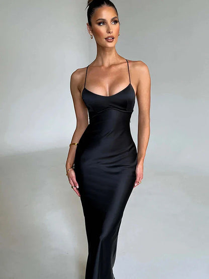 Variant image for Damen-Bodycon-Kleid, eleganter Satin-1