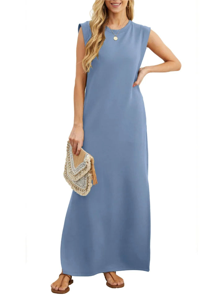 Damen-Kleid, gestrickt, mit Schlitz, Acryl-3