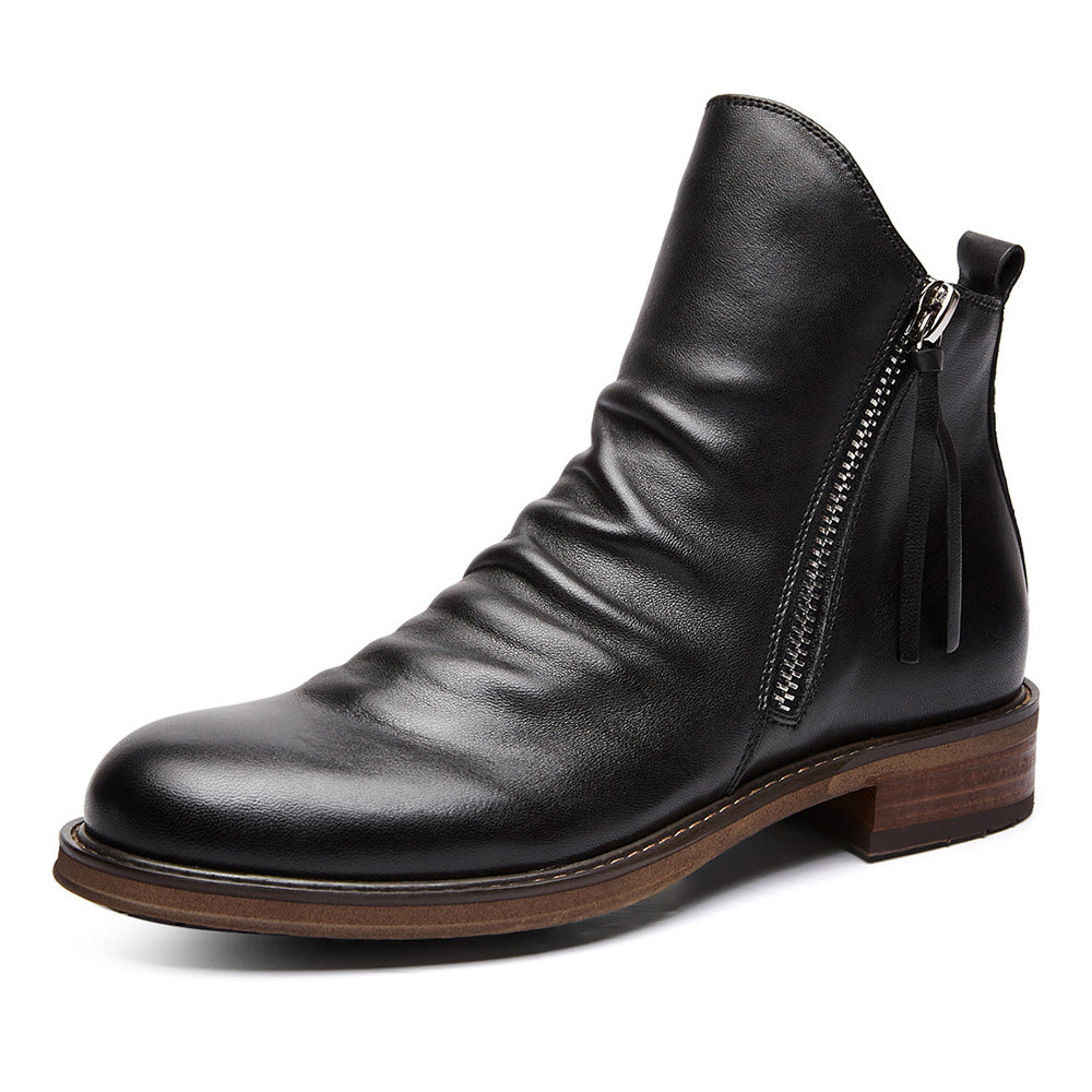 Variant image for Hohe Herren-Stiefel, PU, Material, mit dekorativem Reißverschluss-12