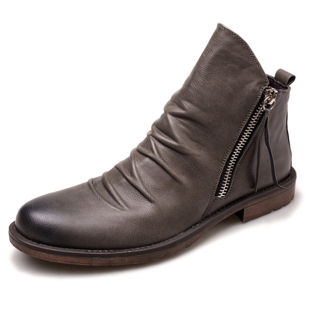 Variant image for Hohe Herren-Stiefel, PU, Material, mit dekorativem Reißverschluss-23