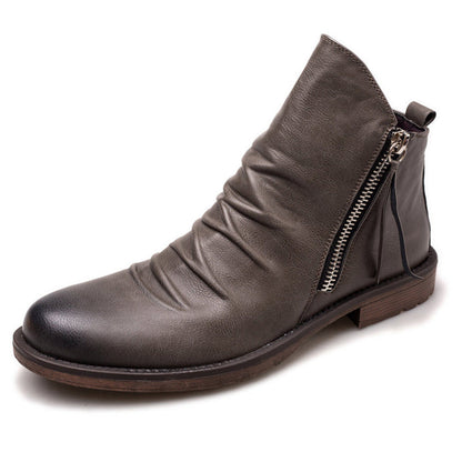 Variant image for Hohe Herren-Stiefel, PU, Material, mit dekorativem Reißverschluss-23