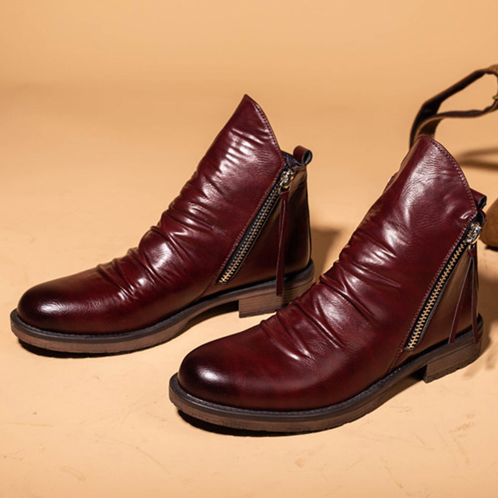 Variant image for Hohe Herren-Stiefel, PU, Material, mit dekorativem Reißverschluss-34