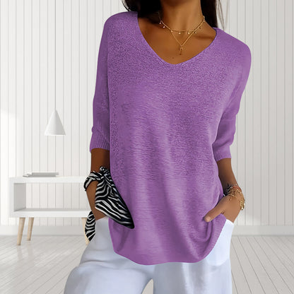 Variant image for Damen-Top, V-Ausschnitt, halbe Ärmel, Polyester-9