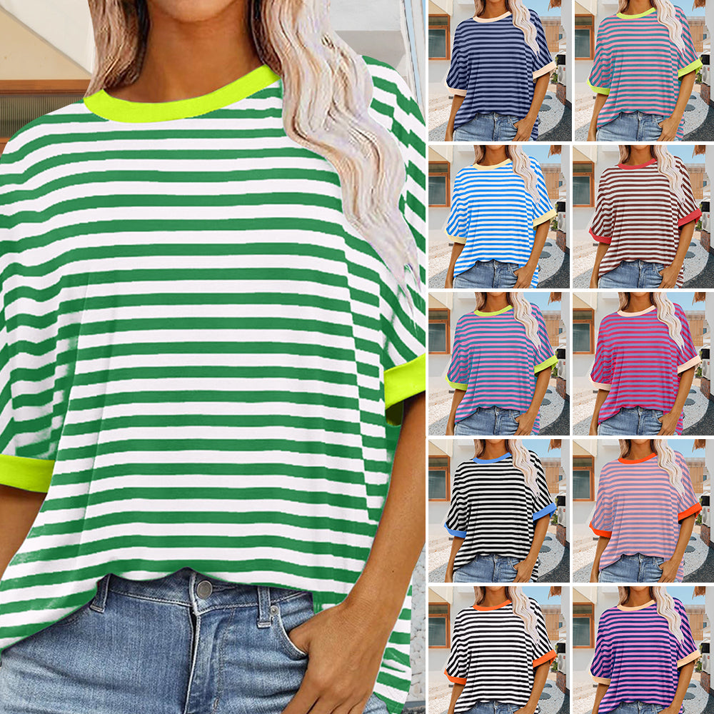 Damen-T-Shirt, kurzärmelig, Rundhals, 100 % Baumwolle-2