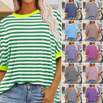 Damen-T-Shirt, kurzärmelig, Rundhals, 100 % Baumwolle-2