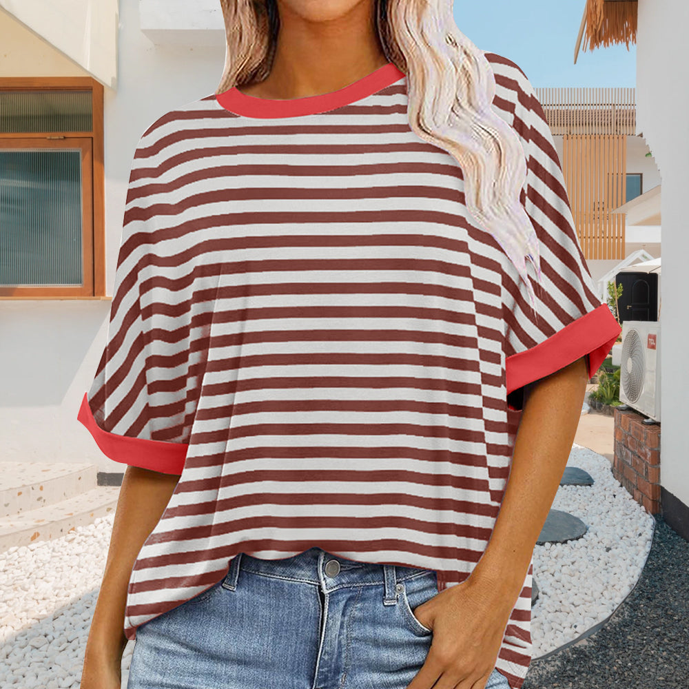 Variantenbild für Damen-T-Shirt, kurzärmelig, Rundhals, 100% Baumwolle-41