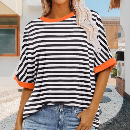 Variantenbild für Damen-T-Shirt, kurzärmelig, Rundhals, 100% Baumwolle-6