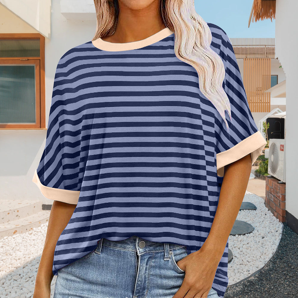 Variantenbild für Damen-T-Shirt, kurzärmelig, Rundhals, 100% Baumwolle-21