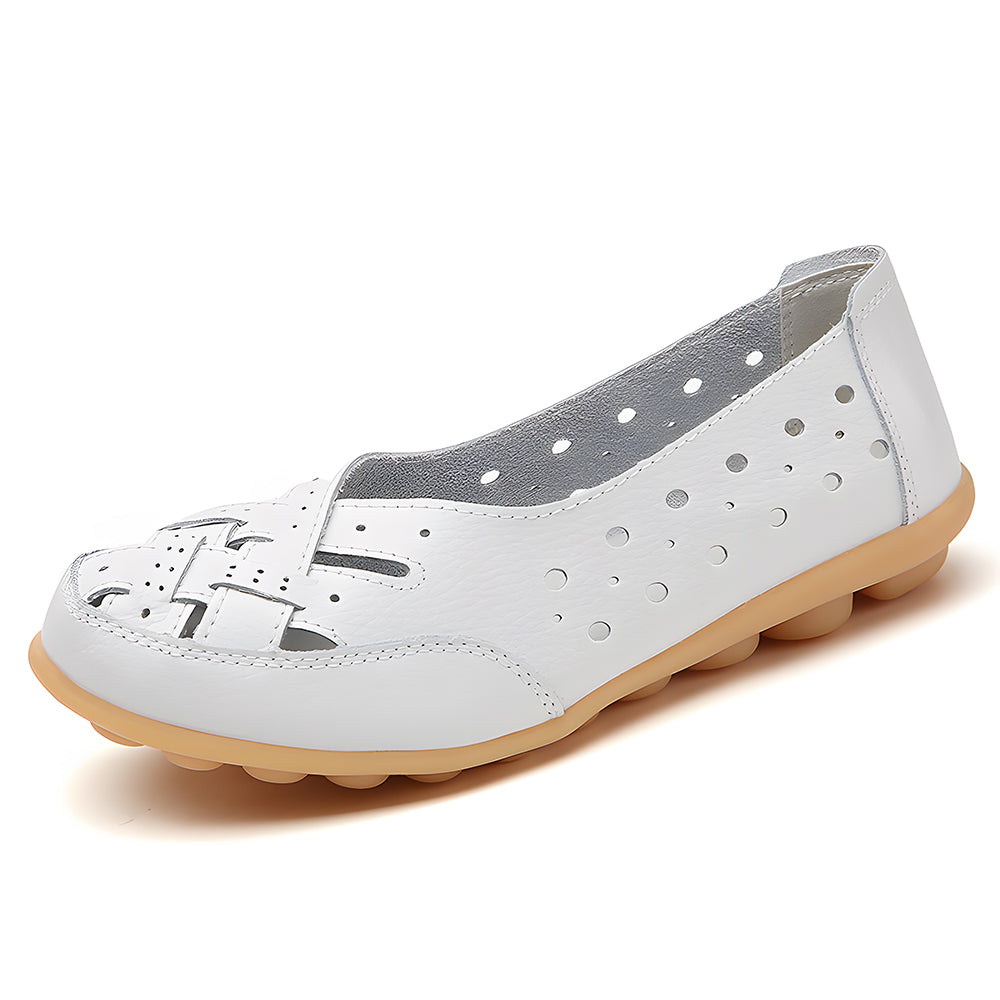 Damen-Schuhe aus hochwertigem Leder mit hohler Sohle-2