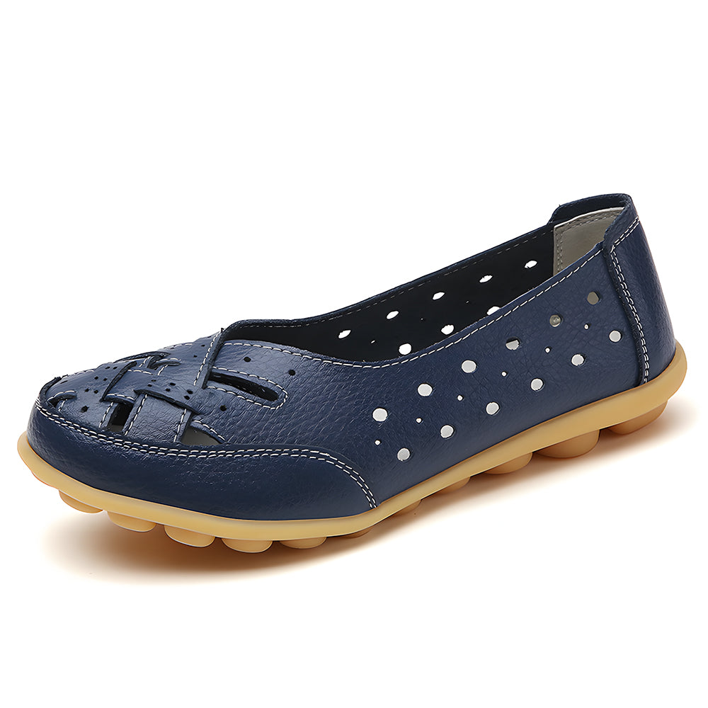 Damen-Schuhe aus hochwertigem Leder mit hohler Sohle-4