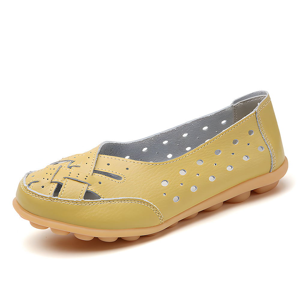 Damen-Schuhe aus hochwertigem Leder mit hohler Sohle-6