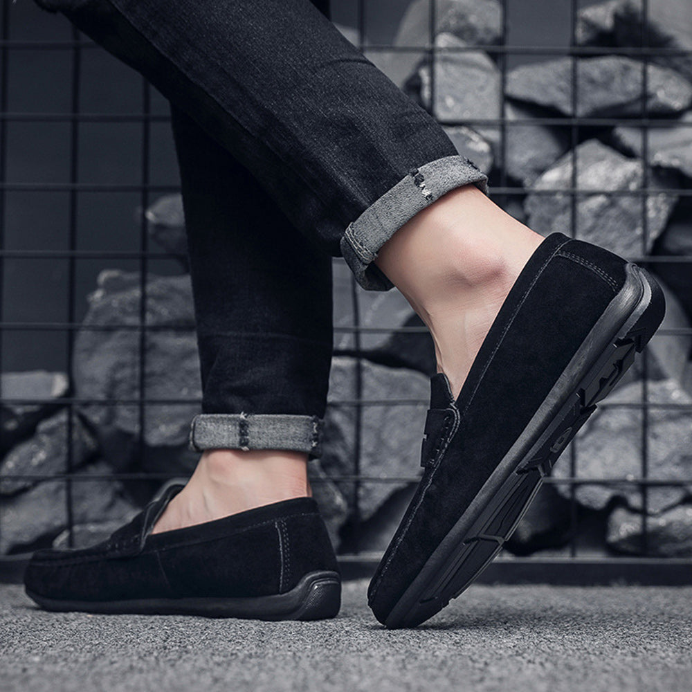 Herrenschuhe, Wildleder, weiche Sohle, komfortabel, Design, synthetisches Leder-4
