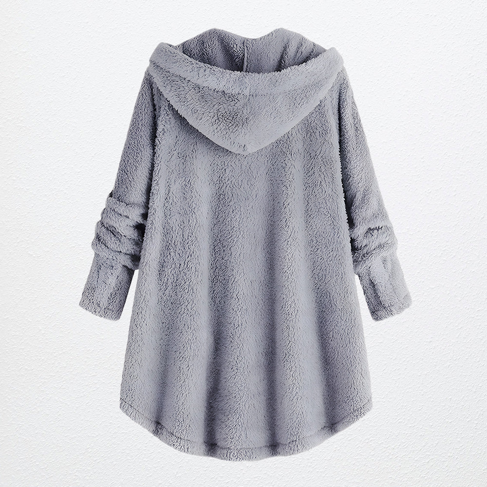 Damenjacke Fleece Kapuzenjacke Polyester Lässig-6