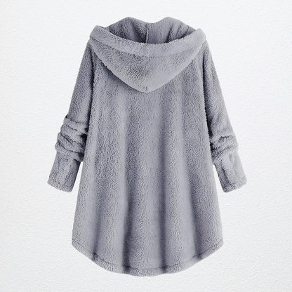 Damenjacke Fleece Kapuzenjacke Polyester Lässig-6