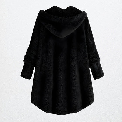 Damenjacke Fleece Kapuzenjacke Polyester Lässig-2