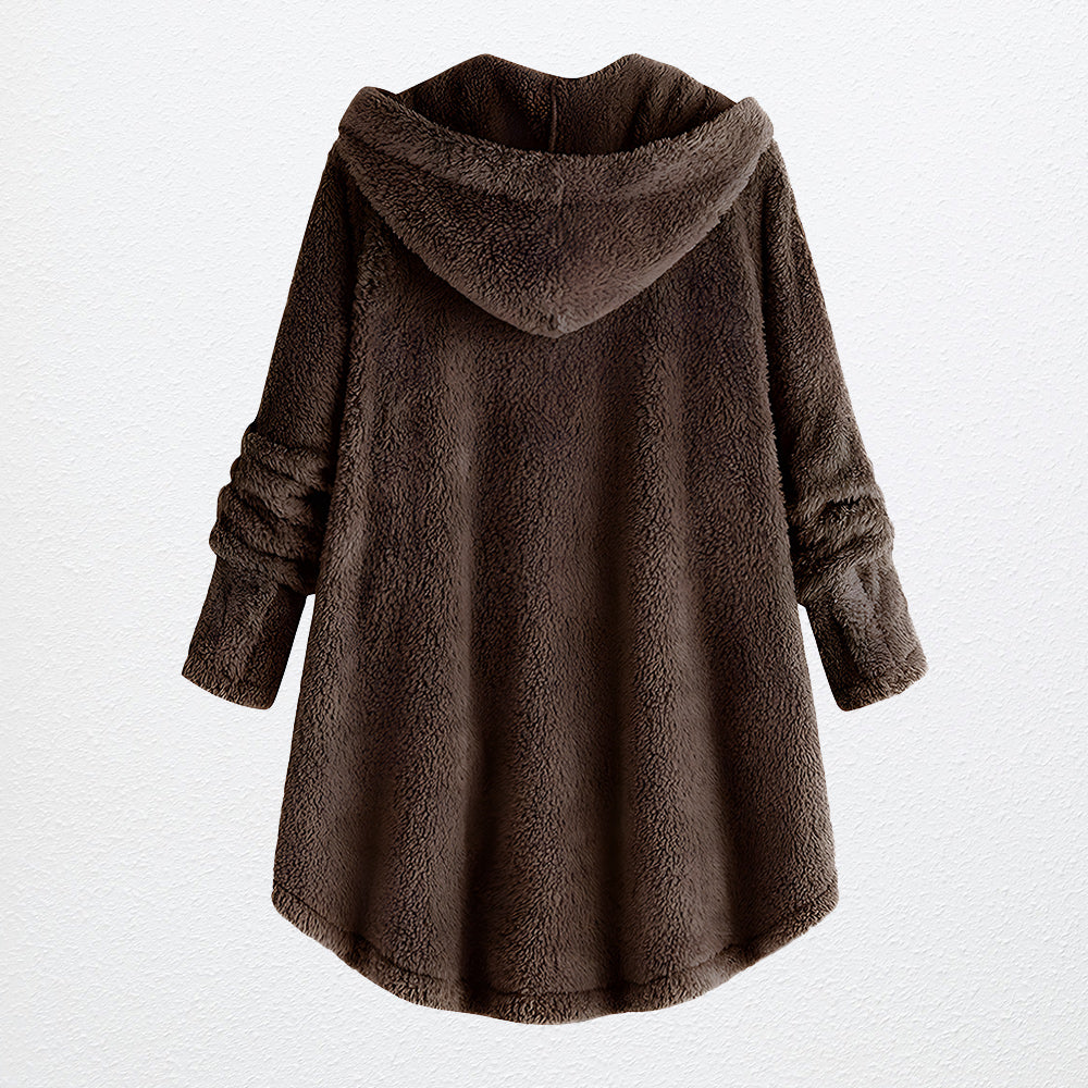Damenjacke Fleece Kapuzenjacke Polyester Lässig-3
