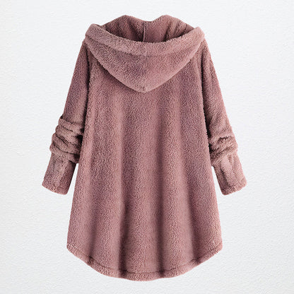 Damenjacke Fleece Kapuzenjacke Polyester Lässig-4