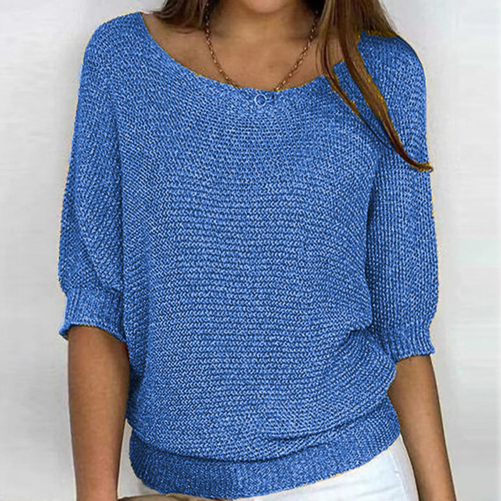 Variant image for Damen-Rundhalspullover, Dreiviertelärmel, Polyester-65
