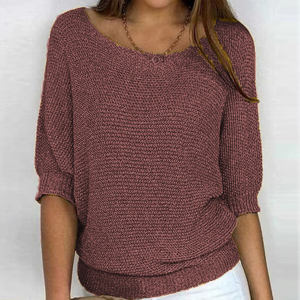 Variant image for Damen-Rundhalspullover, Dreiviertelärmel, Polyester-73