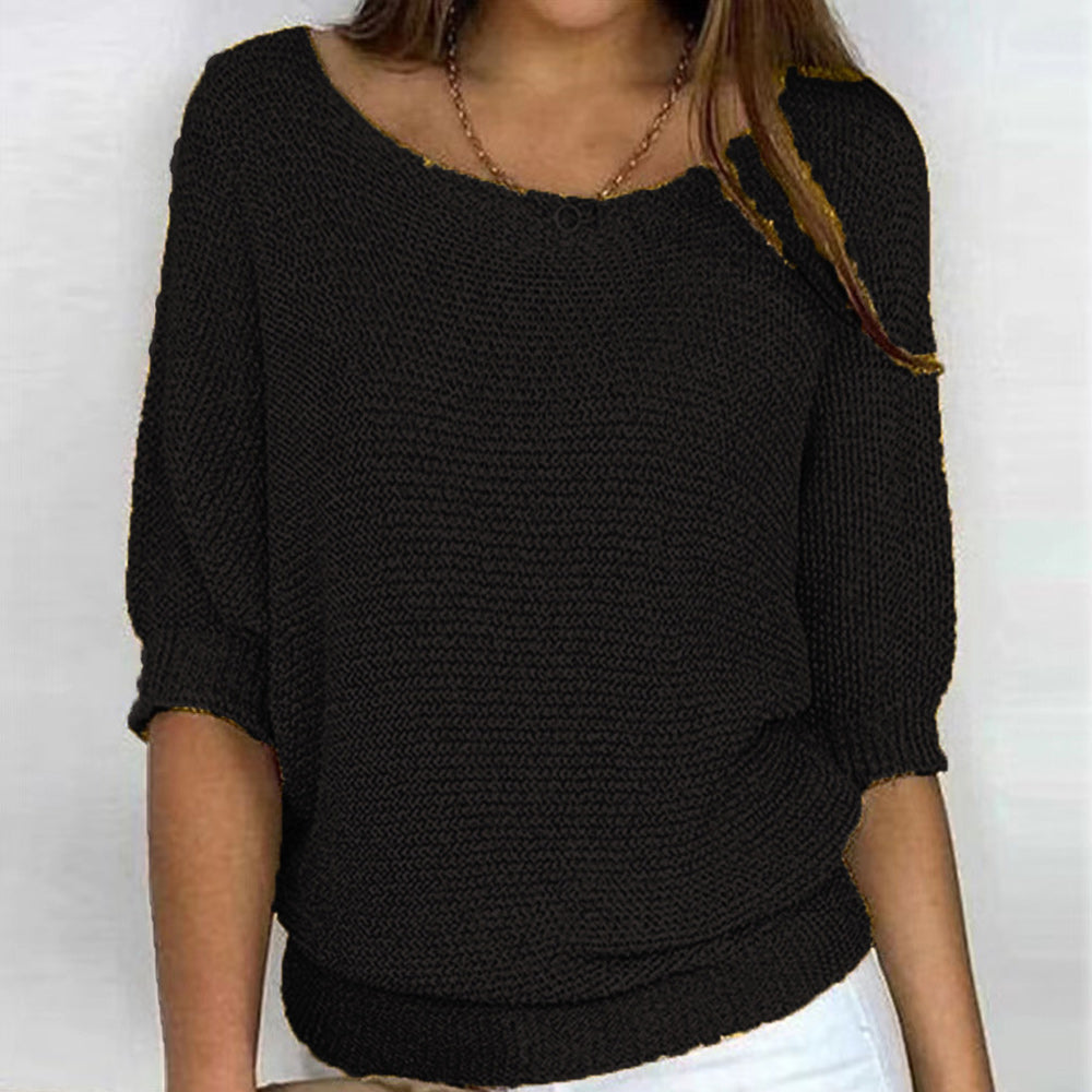 Variant image for Damen-Rundhalspullover, Dreiviertelärmel, Polyester-49