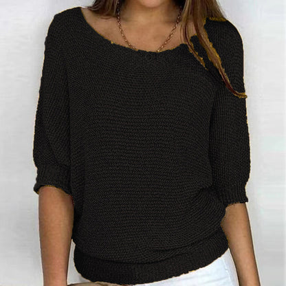 Variant image for Damen-Rundhalspullover, Dreiviertelärmel, Polyester-49