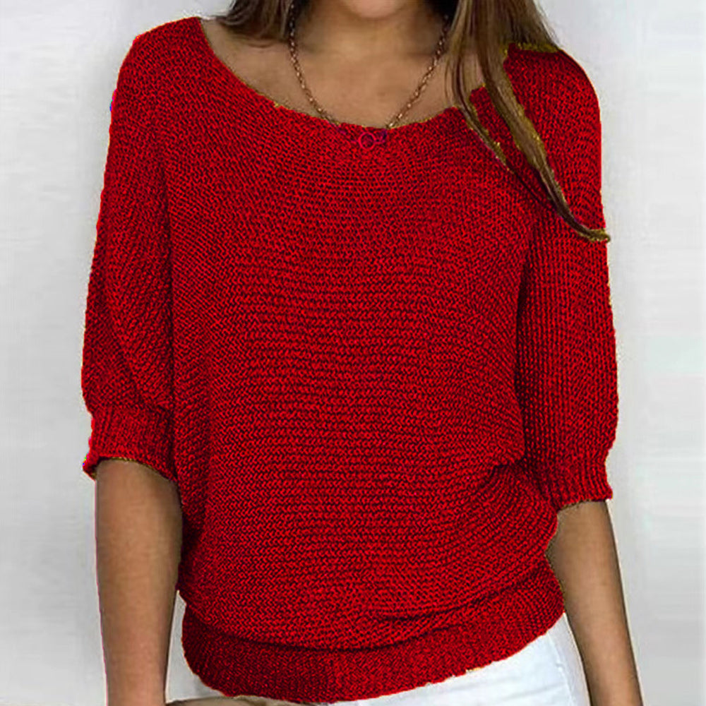 Variant image for Damen-Rundhalspullover, Dreiviertelärmel, Polyester-57