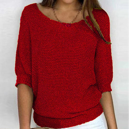 Variant image for Damen-Rundhalspullover, Dreiviertelärmel, Polyester-57