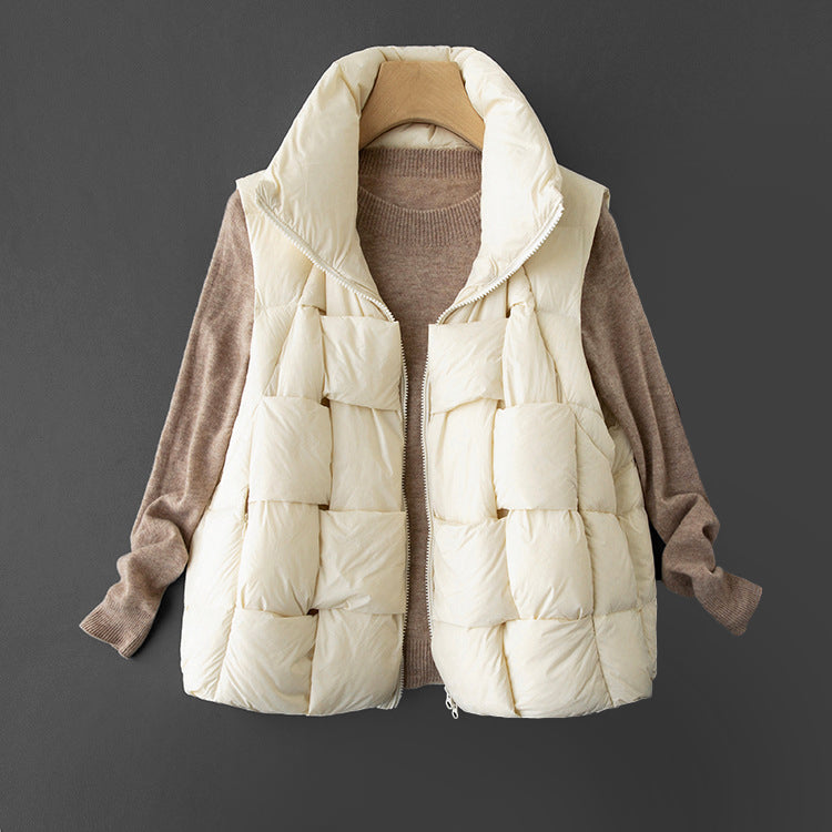 Damen-Daunenweste, elegant, designt, für Layering-Styling-2