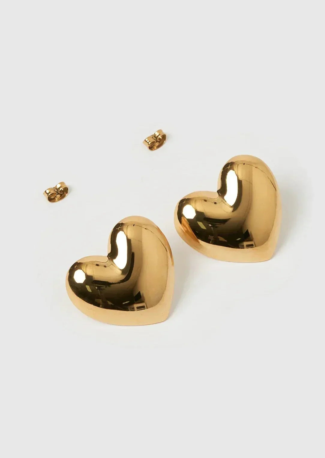Damen-Ohrringe, herzförmiges Design, Silbermetall-4