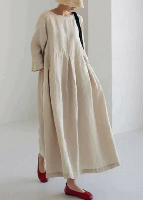 Damen-Taschenkleid, leichte Baumwolle, mit Patchwork-3