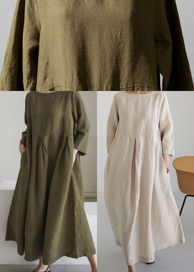 Damen-Kleid, elegante Baumwolle-4